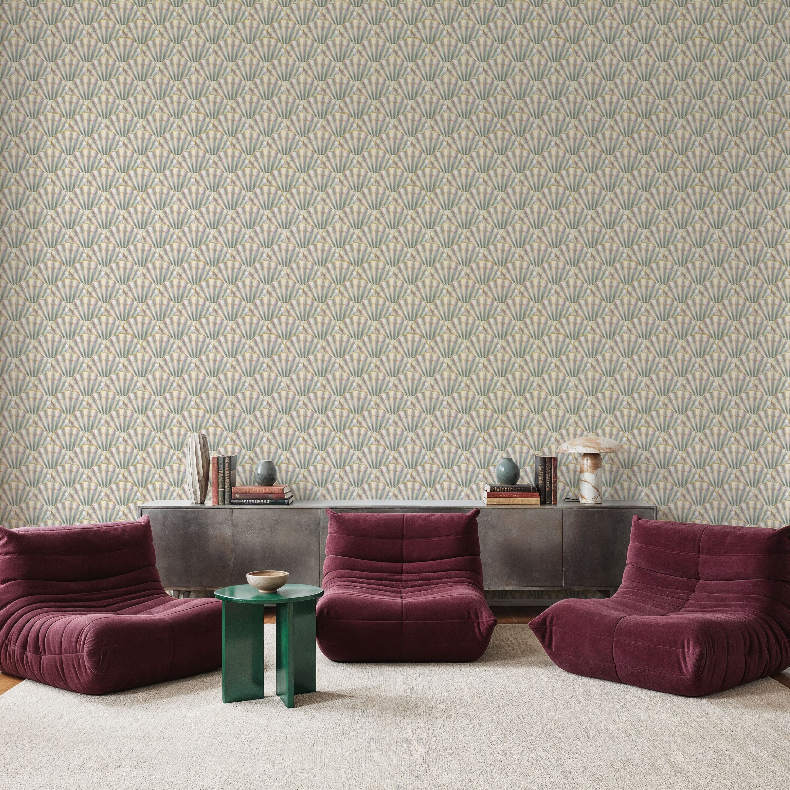 Mermaid Shells, Pearl Mural Wallpaper