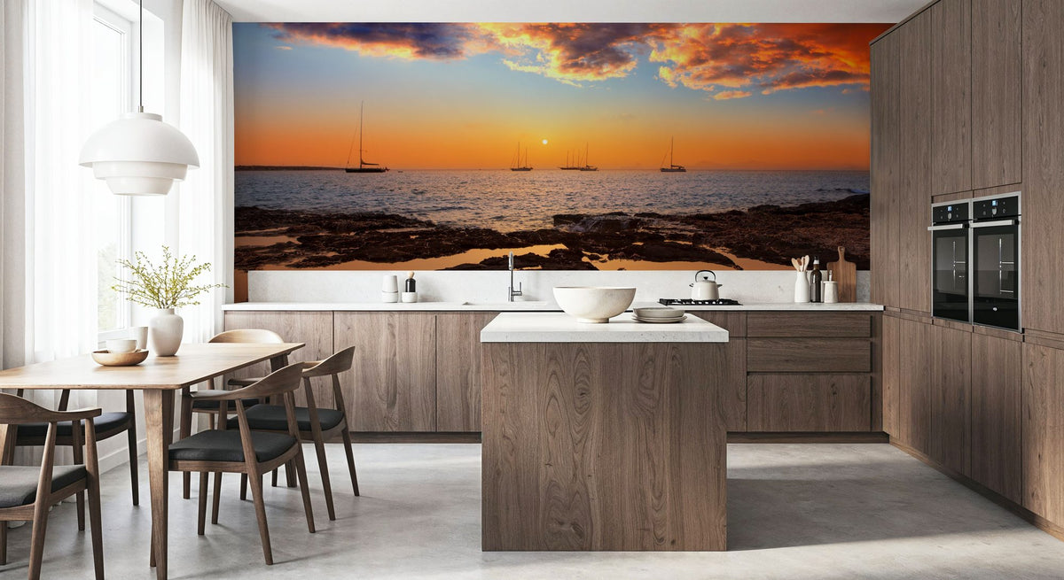 Formentera Sunset Mural Wallpaper - room preview 06
