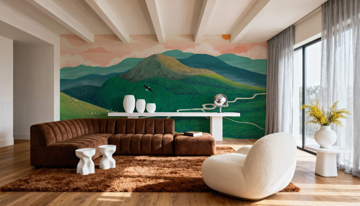 The Sleeping Mountain Mural Wallpaper - room preview 06