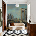 Painterly Brooklyn Bridge Mural Wallpaper - room preview 06