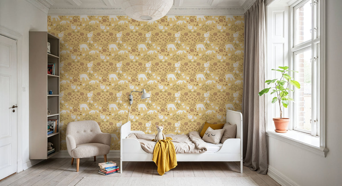Welcome to the World, Sunflower Mural Wallpaper - room preview 06