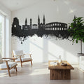 Nîmes France Skyline Black & White Mural Wallpaper - room preview 06