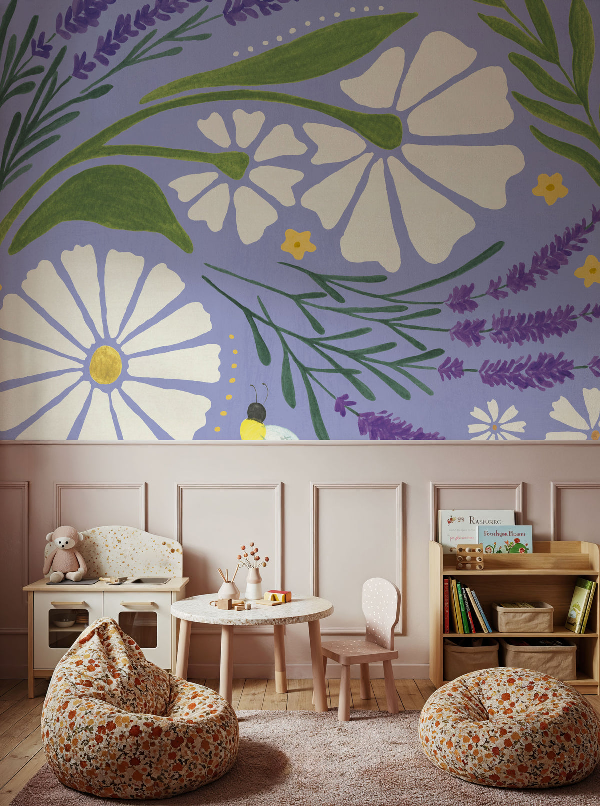 Lavender Garden II Purple Mural Wallpaper - room preview 06