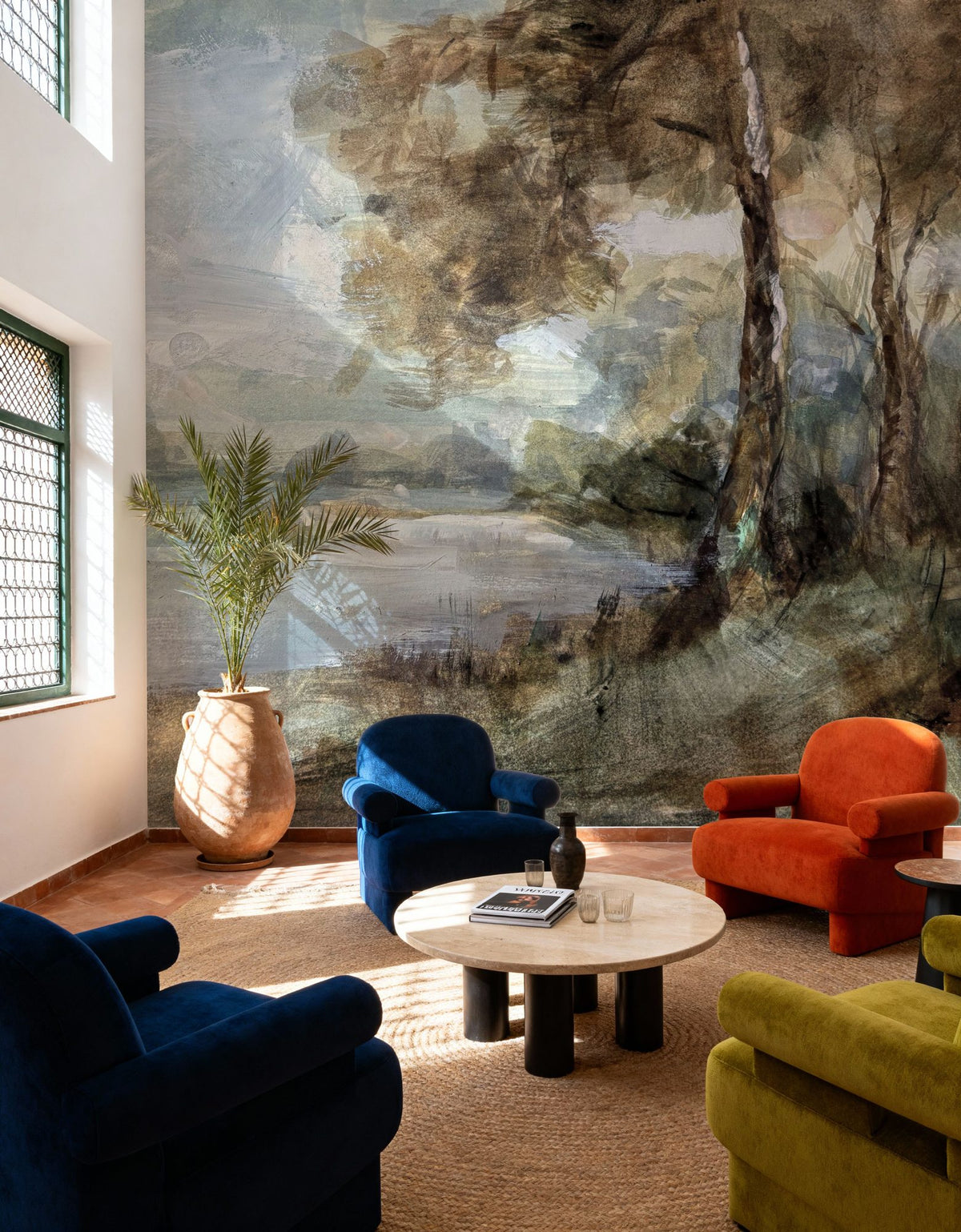 Peaceful Lake Mural Wallpaper - room preview 06
