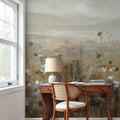 Field of Flowers Neutral Mural Wallpaper - room preview 06