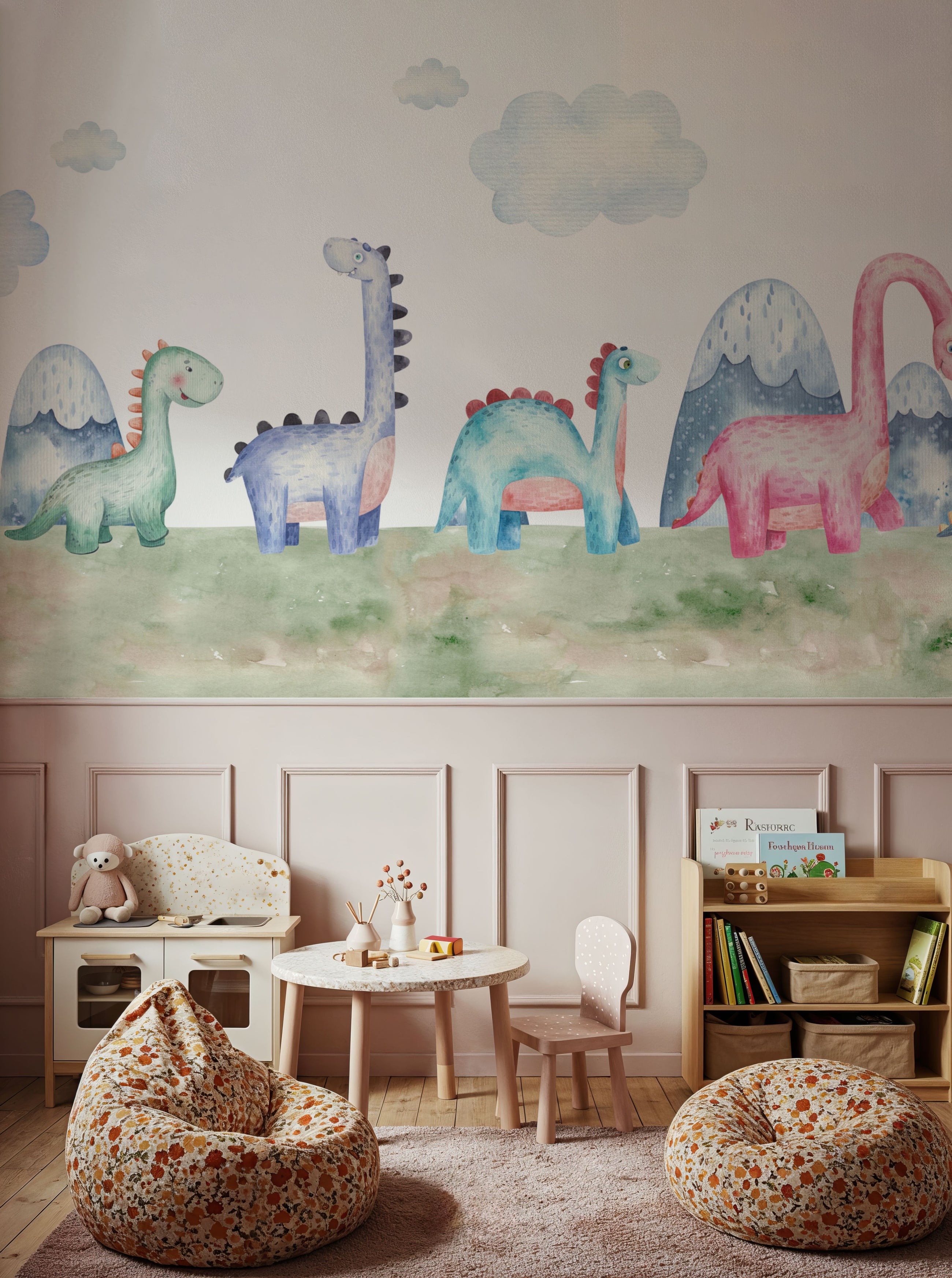 Dinosaur Walk Mural Wallpaper