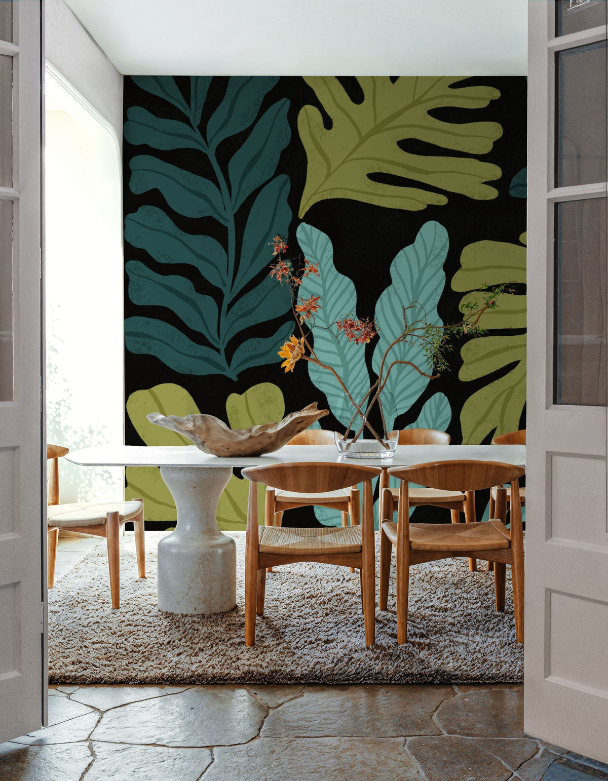 Plant Toss IV Mural Wallpaper - room preview 06