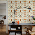 Papilion Chase White Mural Wallpaper - room preview 06