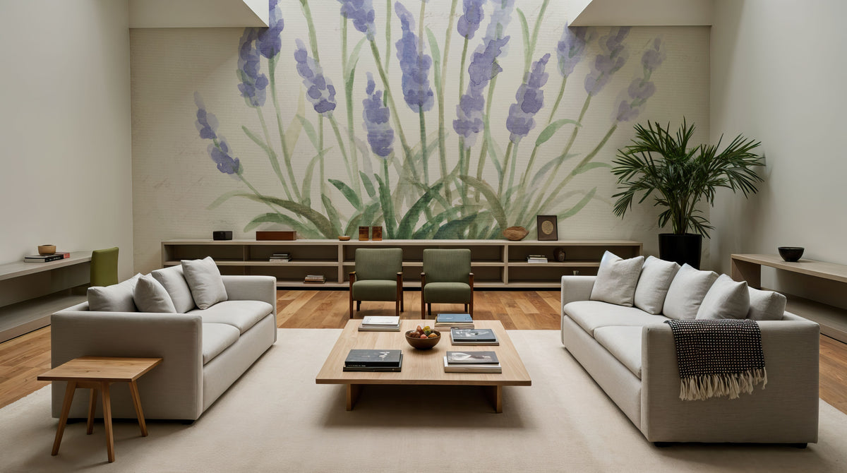 Lavender Fields VII Mural Wallpaper - room preview 06