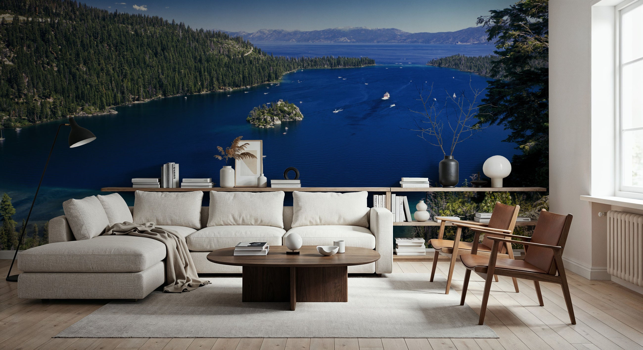 Alpine Harbor Mural Wallpaper