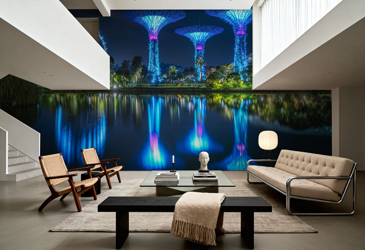 Gardens by the Bay Mural Wallpaper - room preview 06