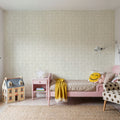 Seeing Stripes Beige Mural Wallpaper - room preview 06