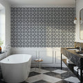Temara Circle and Flower Mural Wallpaper - room preview 06