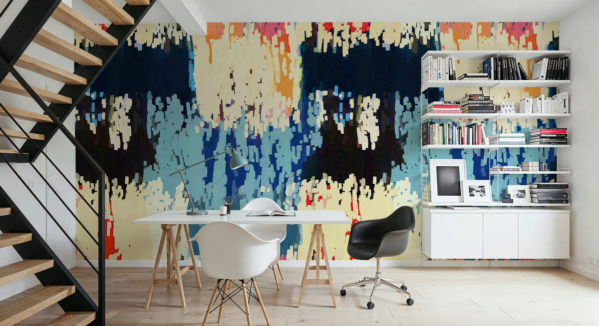 Digital Cascade Mural Wallpaper - room preview 06