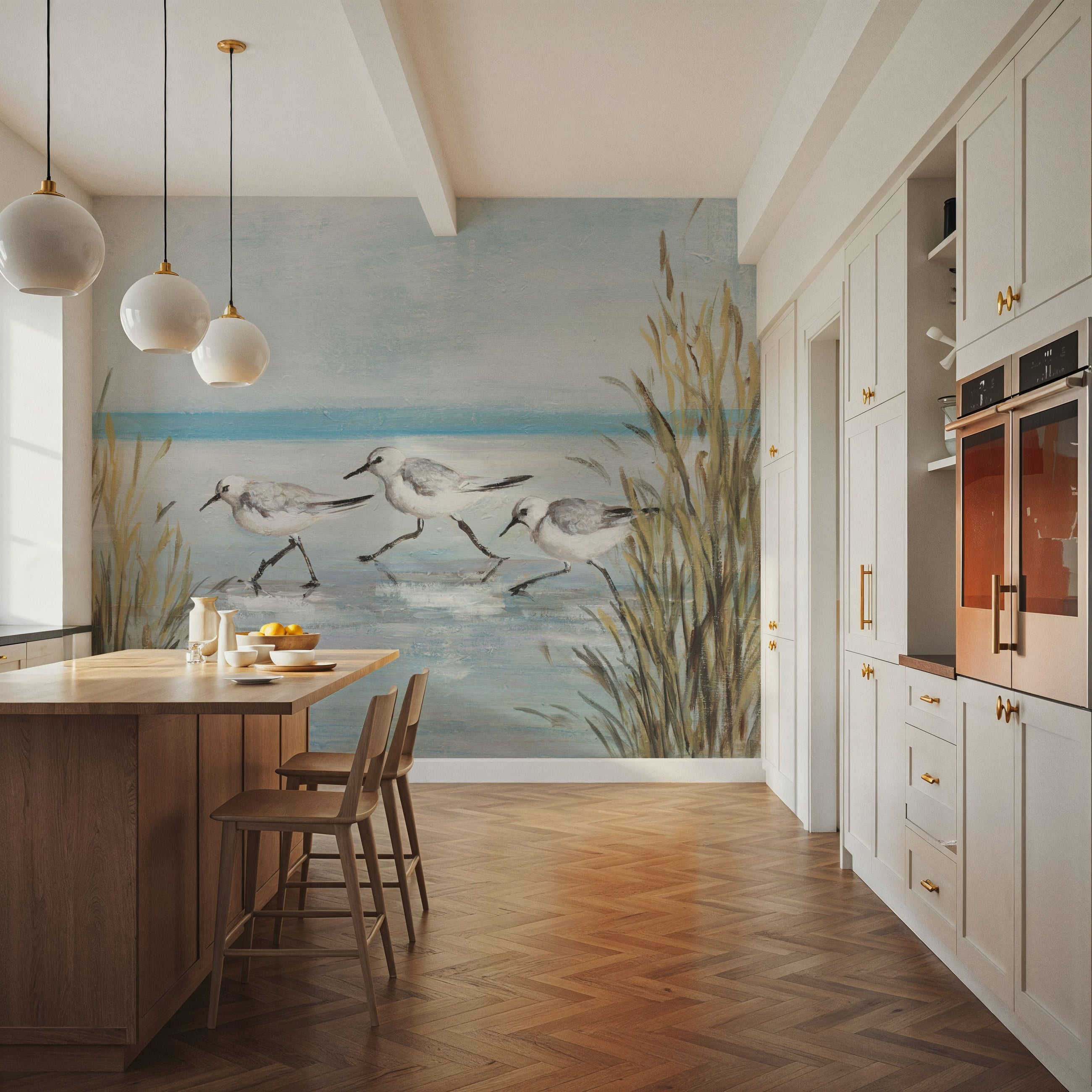 Beach Birds III Mural Wallpaper