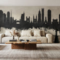 São Paulo Brazil Skyline Concrete Mural Wallpaper - room preview 06