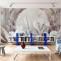 Irises At Sunrise Red Mural Wallpaper - room preview 06
