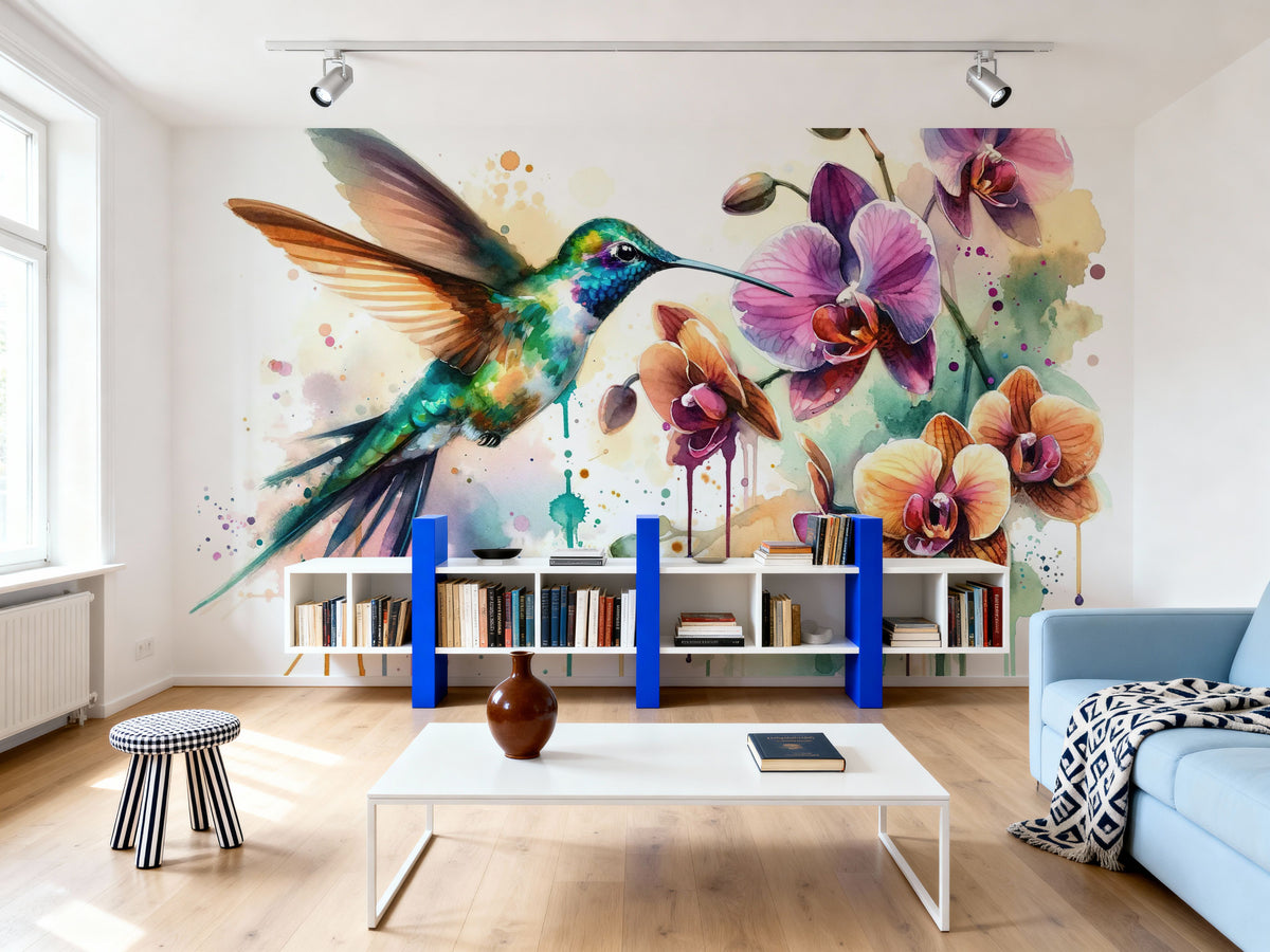 Hummingbird Dance Mural Wallpaper - room preview 06