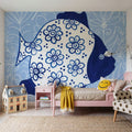 Coastal Chinoiserie I Mural Wallpaper - room preview 06