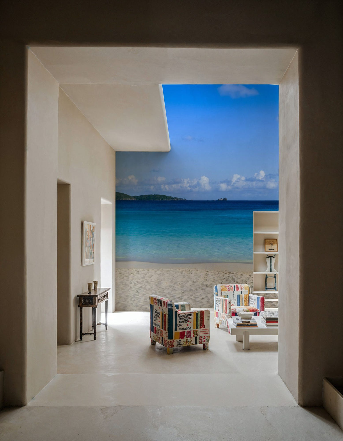 Tranquil Turquoise Shores Mural Wallpaper - Blue Tone - room preview 06