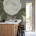Sweet Peony Gray Mural Wallpaper - room preview 06