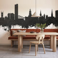 Sheffield England Skyline Black & White Mural Wallpaper - room preview 06