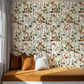 Forest Mushrooms, Light Mural Wallpaper - room preview 06