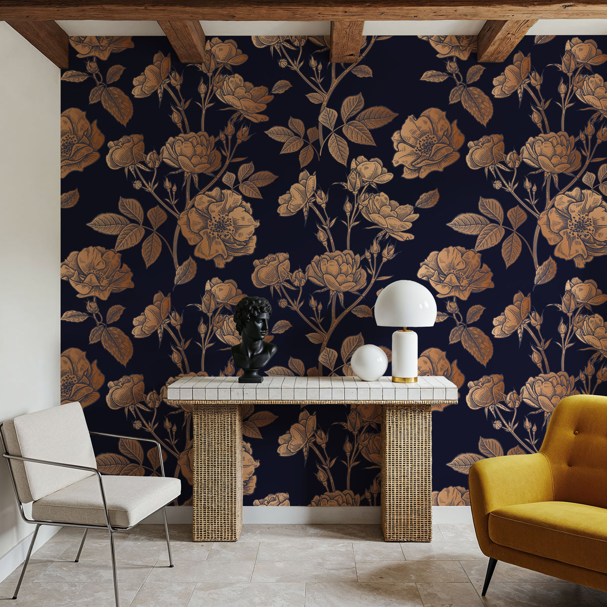 Royal Rose Garden Mural Wallpaper - room preview 06