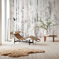 Botanical Wall Brown Mural Wallpaper - room preview 06