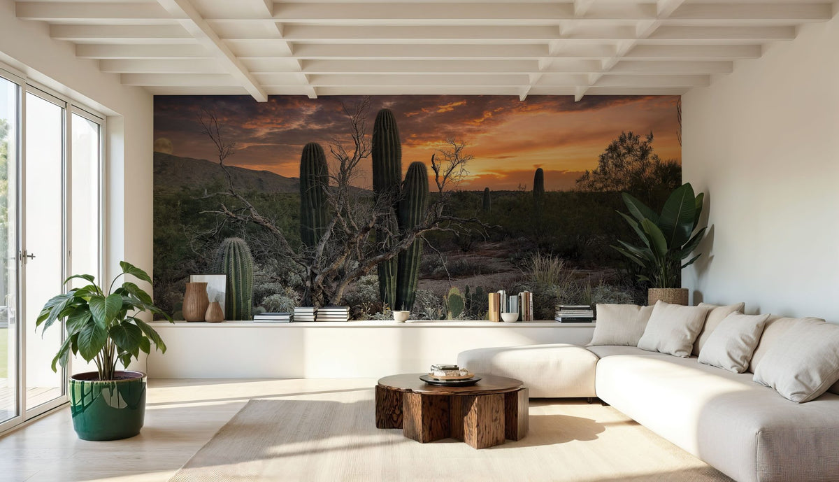 Sunset Moonrise Mural Wallpaper - room preview 06