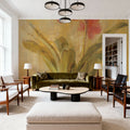 Pink Orchid Panel Mural Wallpaper - room preview 06