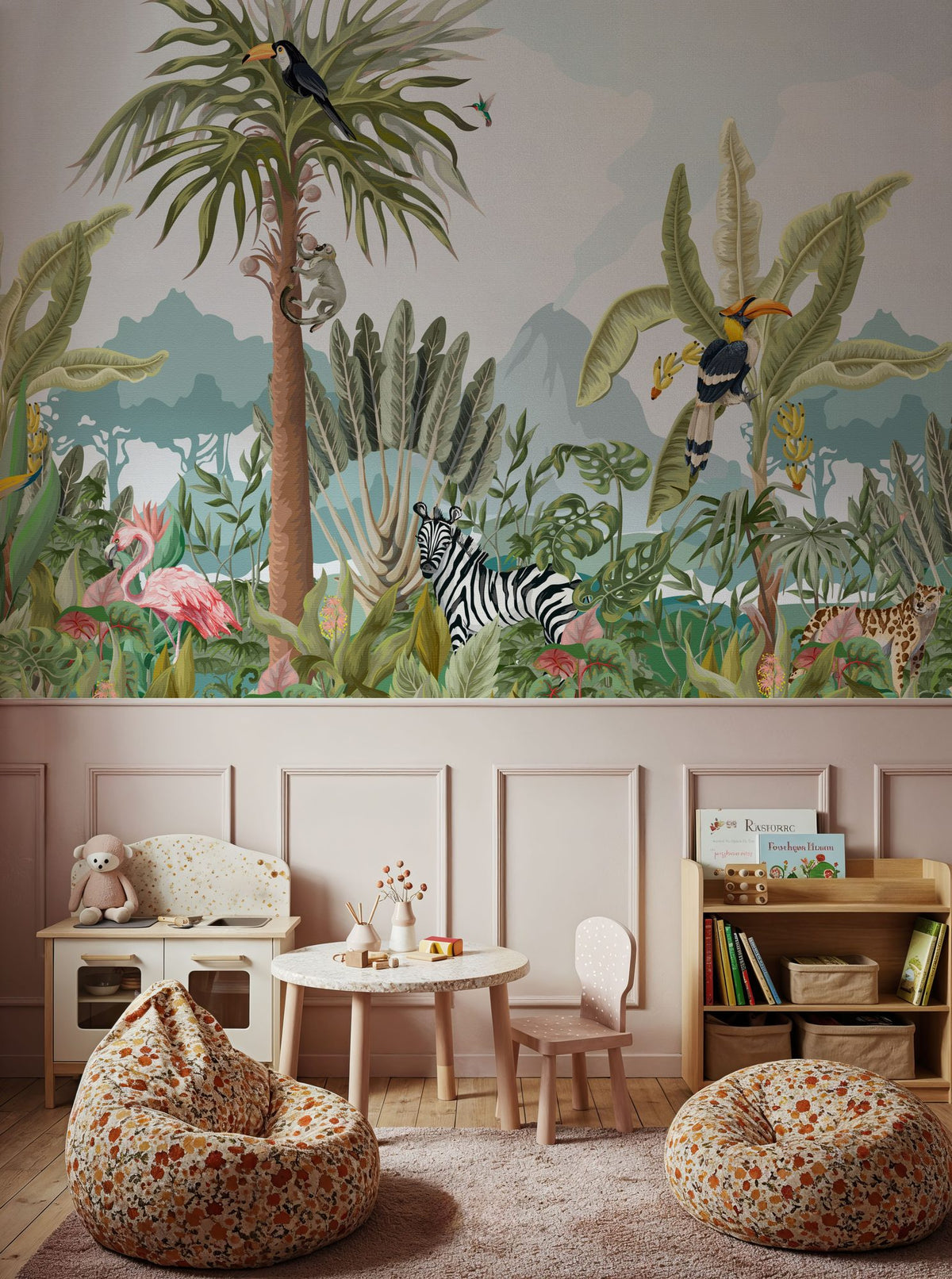 Mischievous Jungle Friends Mural Wallpaper - room preview 06