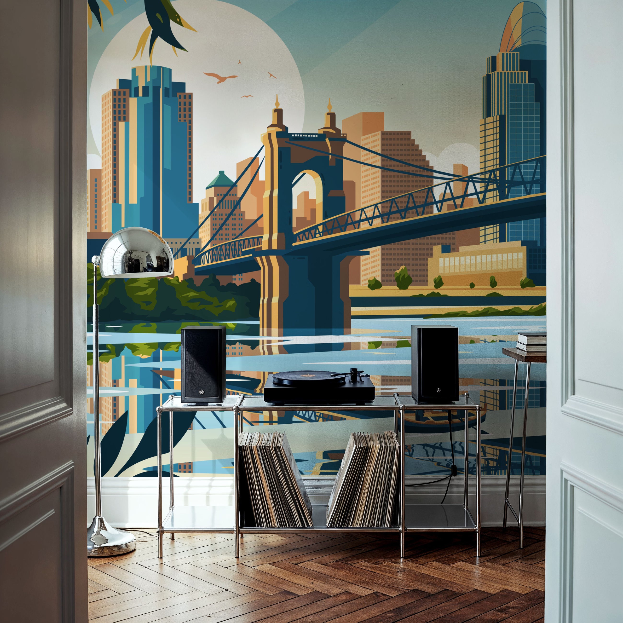 Travel Cincinnati Mural Wallpaper