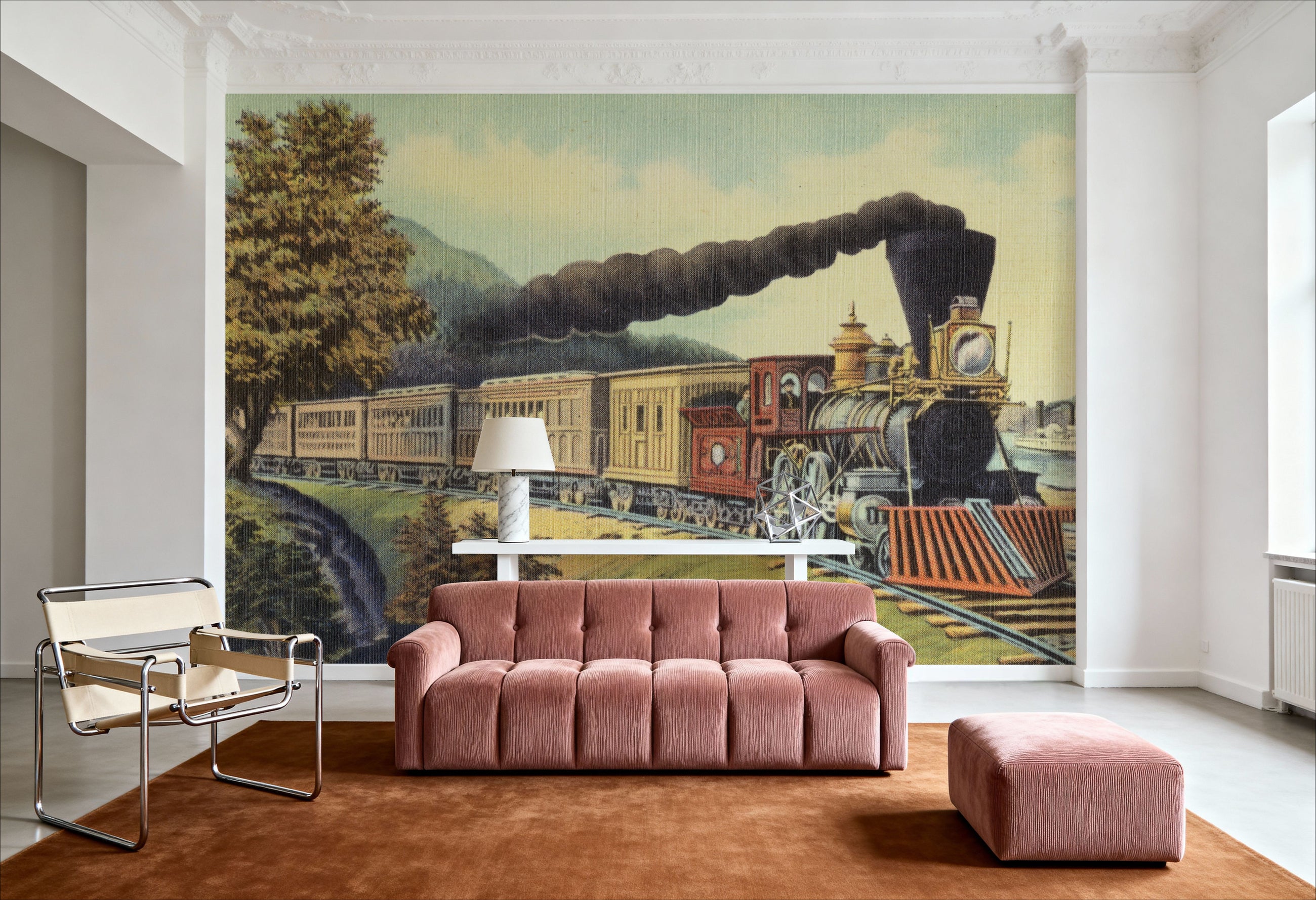 Greetings From the Railway Mural Wallpaper