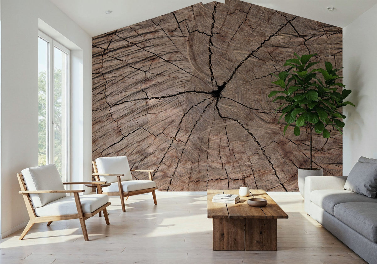 Tree Ring Portrait Mural Wallpaper - room preview 06