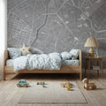 Palma De Mallorca City Grey Mural Wallpaper - room preview 06