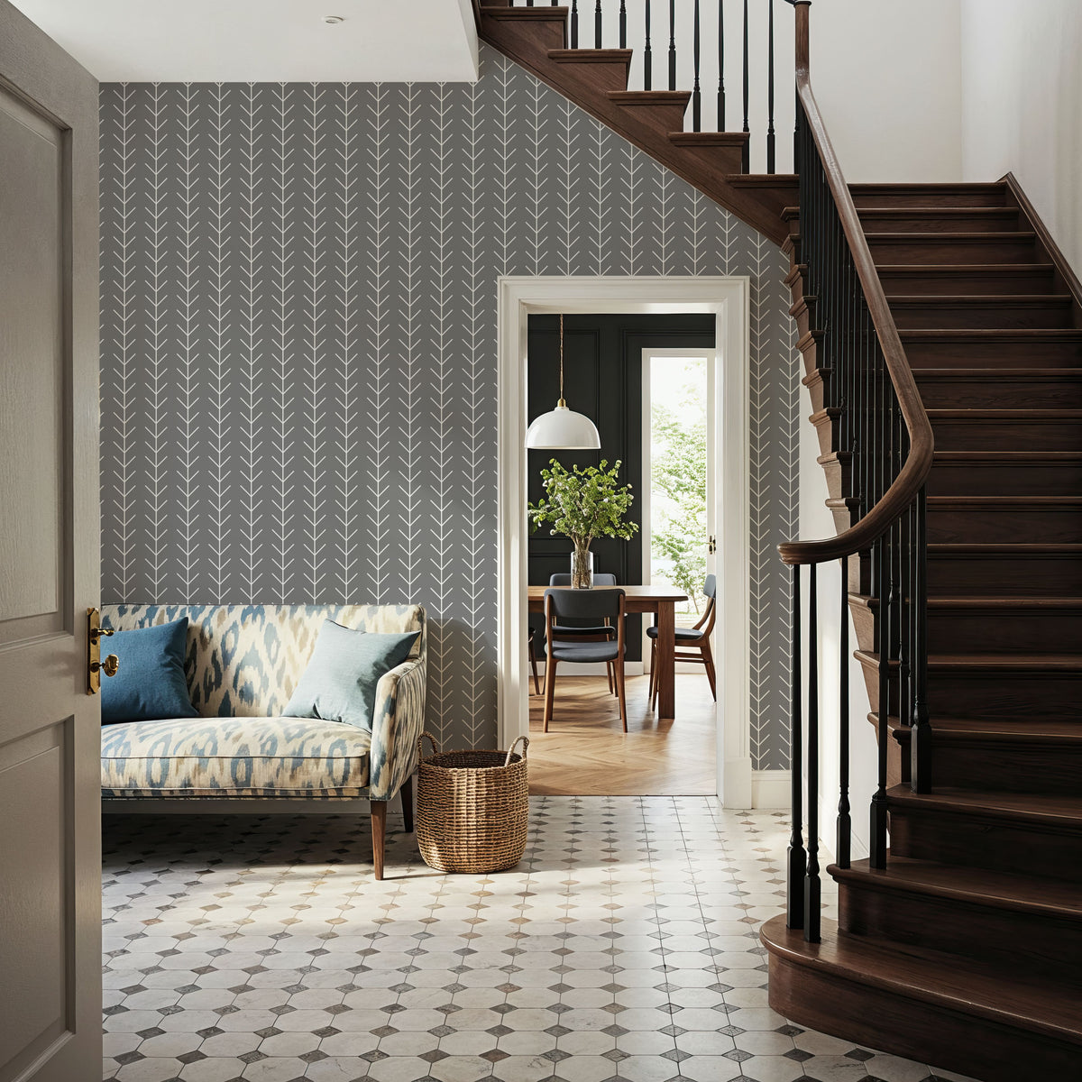 Rose Thorn Mural Wallpaper - room preview 06