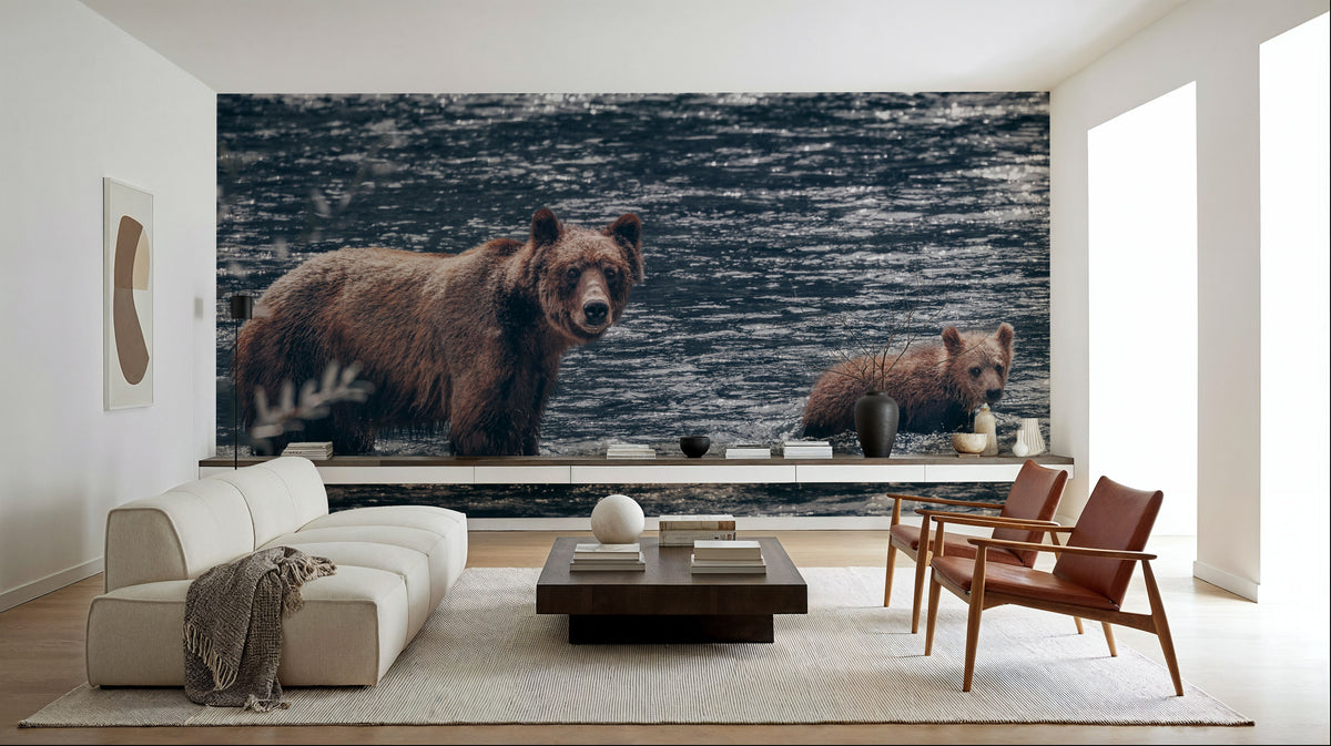 Crossing Neutral Mural Wallpaper - room preview 06