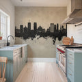 Syracuse New York Skyline Concrete Mural Wallpaper - room preview 06