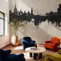 Halmstad Sweden Skyline Concrete Mural Wallpaper - room preview 06