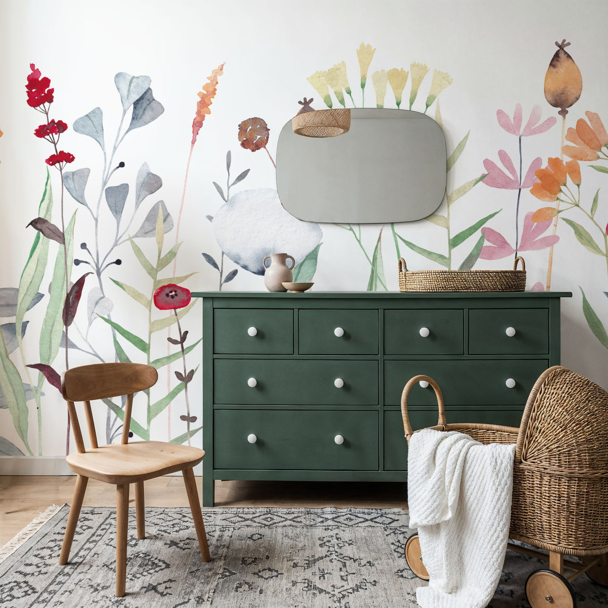 Floral Jungle Mural Wallpaper - room preview 06