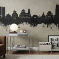 Sofia Bulgaria Skyline Concrete Mural Wallpaper - room preview 06