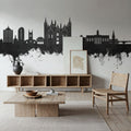 Peterborough England Skyline Black & White Mural Wallpaper - room preview 06