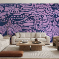 Map of the Old World Mural Wallpaper - room preview 06