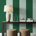 Circus Stripes, Green on Green Mural Wallpaper - room preview 06