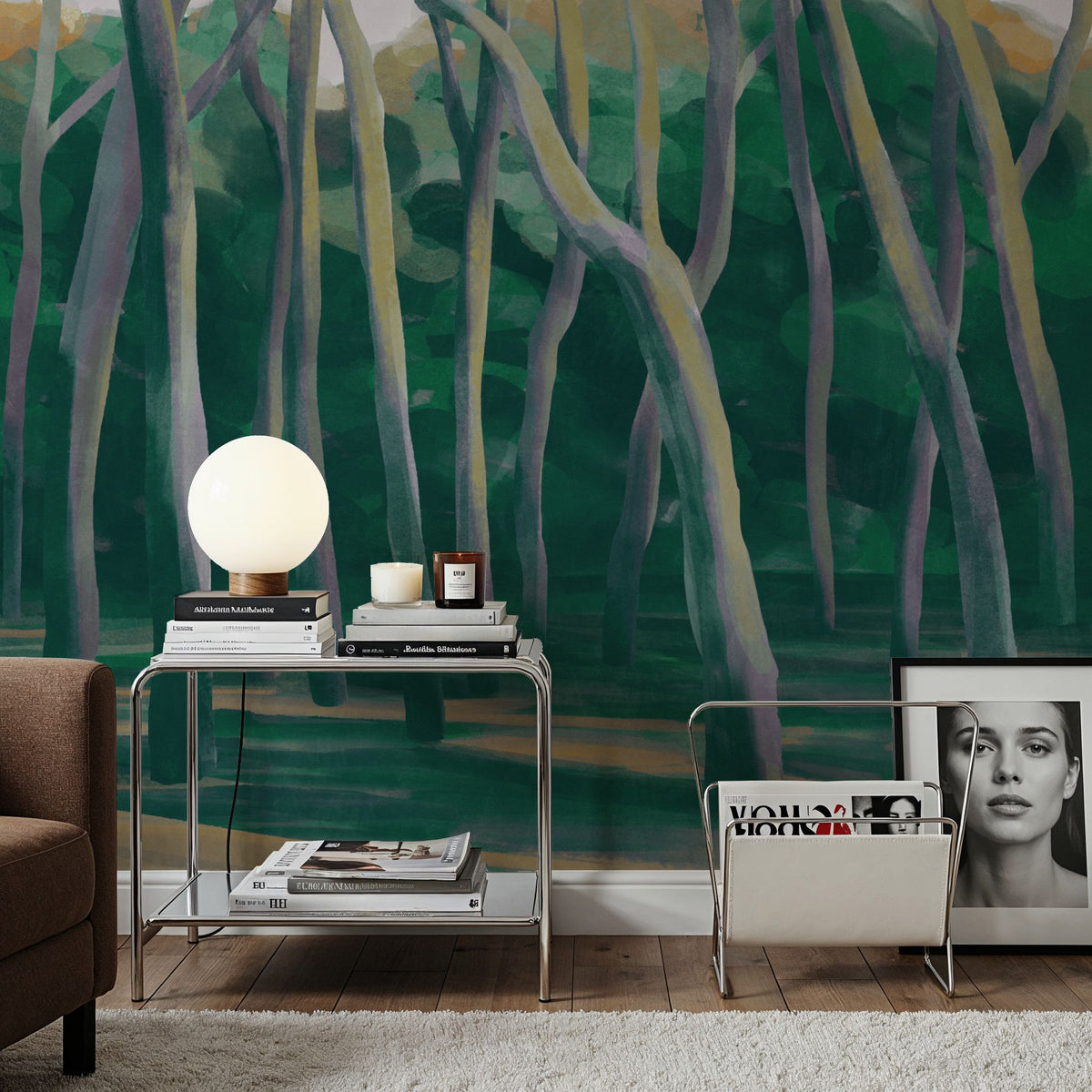 Dune Forest, Emerald Mural Wallpaper - room preview 06