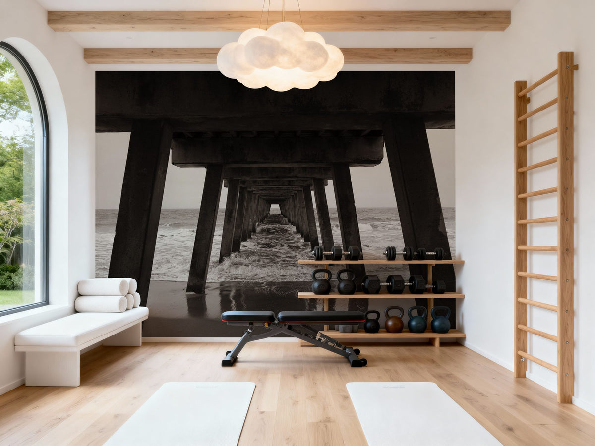 Atlantic Ocean Pier Mural Wallpaper - room preview 06