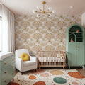 Welcome to the World, Beige Mural Wallpaper - room preview 06