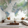 World Map Cities - Declan Mural Wallpaper - room preview 06