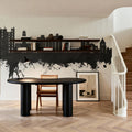 Luton England Skyline Black & White Mural Wallpaper - room preview 06